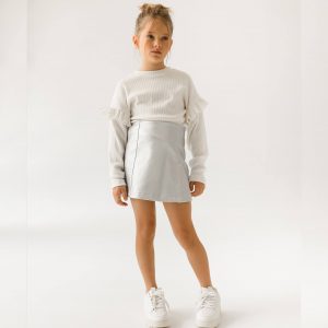 Παιδική φούστα Alice δερματίνι μεταλιζέ a1022 για κορίτσια έως 12 ετών
