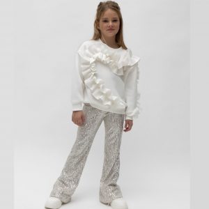 Παιδική παντελόνα παγιέτα Alice σε γραμμή flare a9706 για κορίτσια