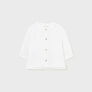 Βρεφικό πουκάμισο Mayoral μάο γιακάς 1195 λευκό για αγόρια