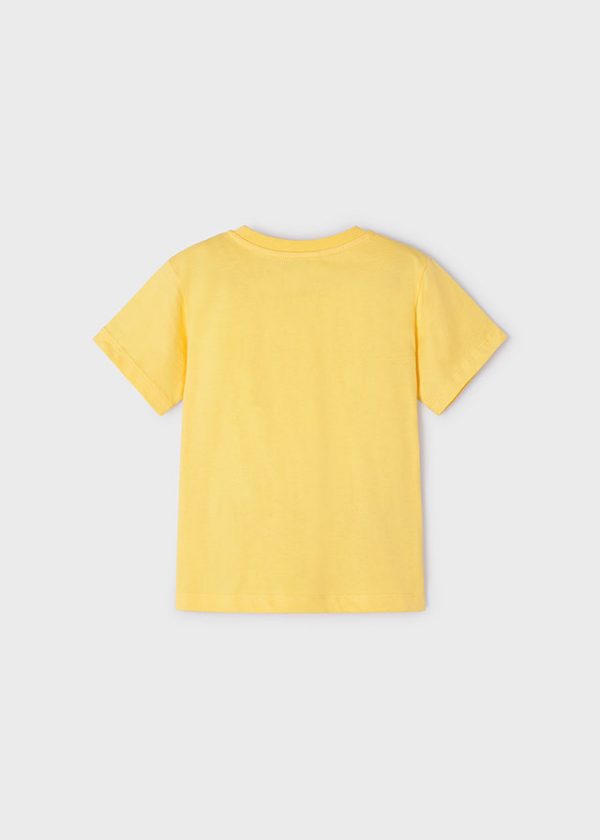 Παιδικές μπλούζες διαδραστικές Mayoral qr code 3013 κίτρινο για αγόρια που θέλουν να ξεχωρίζουν κάθε μέρα με την εμφάνιση τους