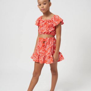 Παιδικό σετ με φούστα Mayoral σταμπωτό 6966 για κορίτσια