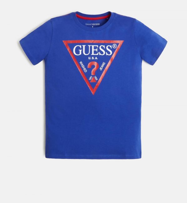 Μπλούζα Guess με λογότυπο L73I55K8HM0 μπλε ρουά