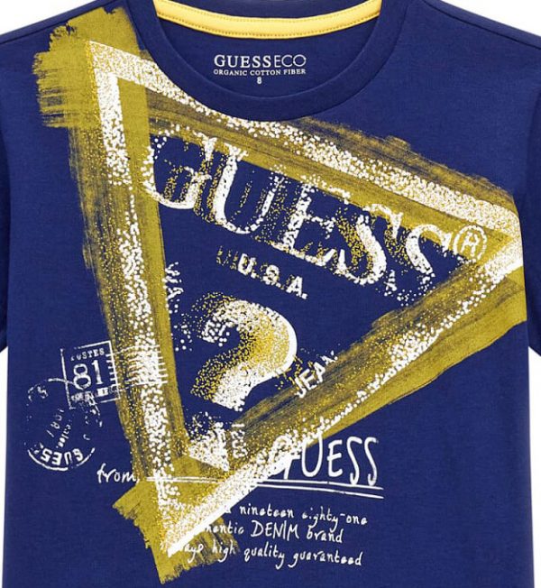 Μπλούζα Guess με λογότυπο L4GI01K8HM4 μπλε