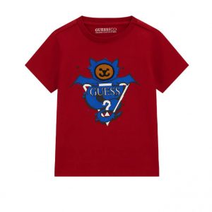 Παιδική μπλούζα Guess αρκουδάκι N4RI15K8HM4 κόκκινο για αγόρια