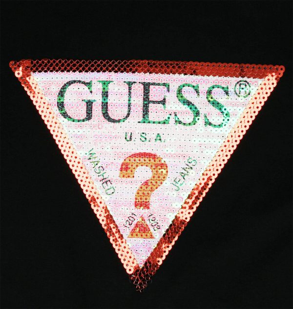 Μπλούζα με παγιέτες Guess με λογότυπο K4RI31K6YW1 για κορίτσια