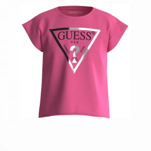 Παιδική μπλούζα Guess crop J81I15J1311 bubblegum για κορίτσια