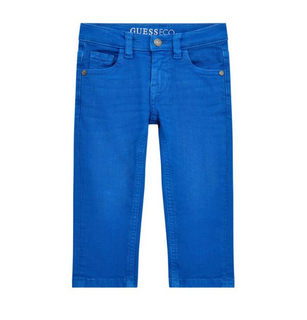 Παντελόνι denim Guess slim fit N4RB03WE620 μπλε
