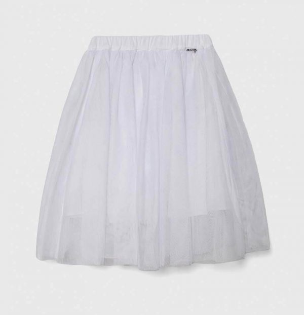 Παιδική φούστα τούλινη Guess midi J4RD00KC3K0 λευκό για κορίτσια