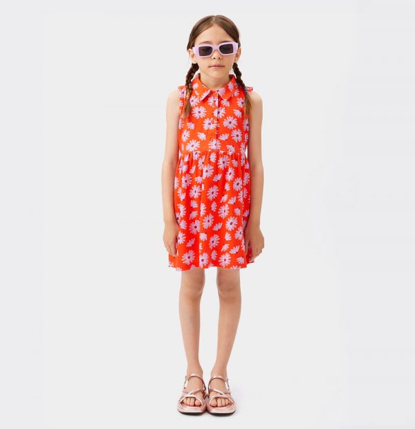 Παιδικό φόρεμα Compania Fantastica floral 41420 κόκκινο για κορίτσια
