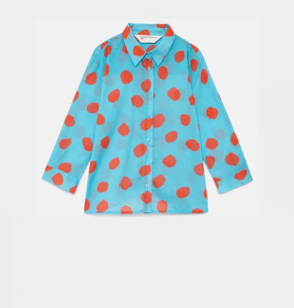 Παιδικό πουκάμισο Compania Fantastica oversized πουά 41903 για κορίτσια
