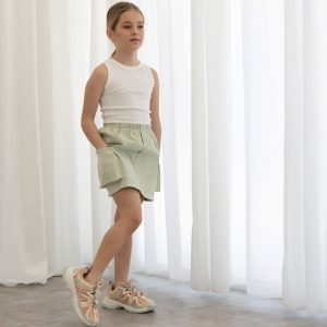 Παιδική φούστα cargo Alice με πλαϊνές τσέπες a12022 μέντα για κορίτσια