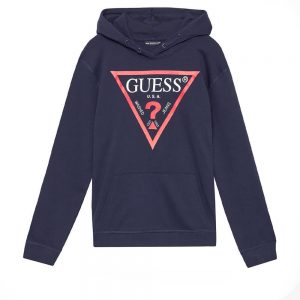 Παιδικές μπλούζες φούτερ Guess με κουκούλα L92Q09KAUG0 για αγόρια