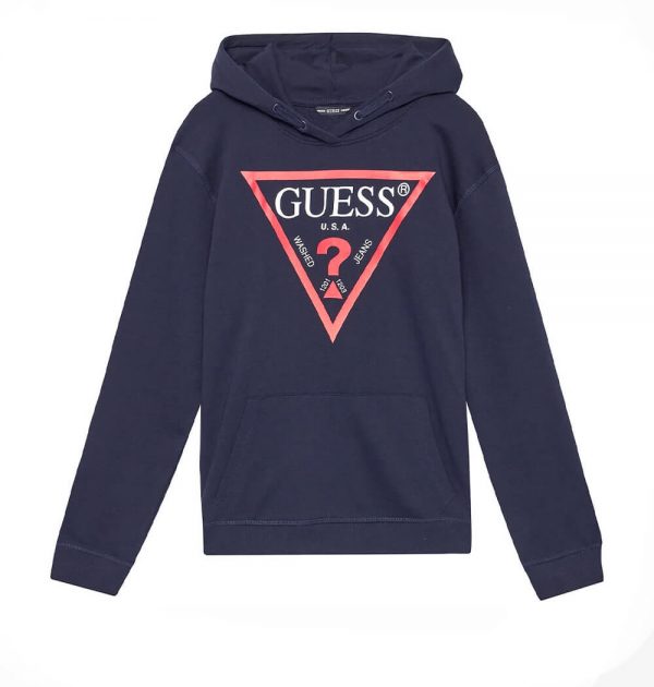 Παιδικές μπλούζες φούτερ Guess με κουκούλα L92Q09KAUG0 για αγόρια