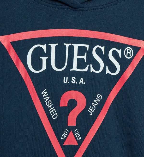 Παιδικές μπλούζες φούτερ Guess με κουκούλα L92Q09KAUG0 για αγόρια