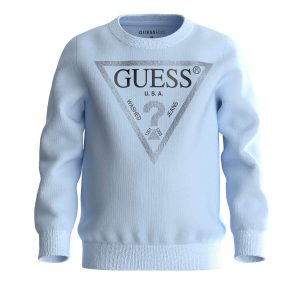 Παιδικές μπλούζες Guess φούτερ K74Q12KAUG0 γαλάζιο για κορίτσια