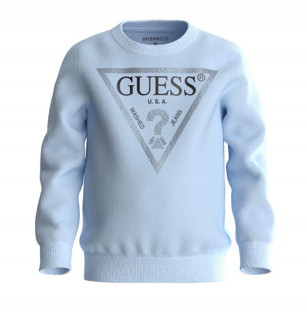 Παιδικές μπλούζες Guess φούτερ K74Q12KAUG0 γαλάζιο για κορίτσια