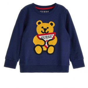 Παιδική μπλούζα φούτερ Guess για αγόρια με κεντημένο το αγαπημένο αρκουδάκι που λατρεύουν όλα τα παιδιά που αγαπούν Guess ...