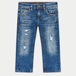 Παιδικό παντελόνι jean Guess slim fit N4YA08D52Z0 μπλε για αγόρια