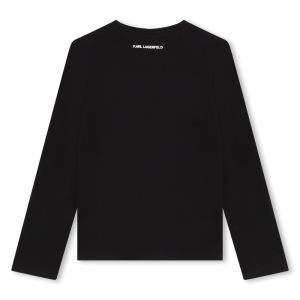 Παιδική μπλούζα μακό Karl Lagerfeld Z30209 μαύρο για αγόρια & κορίτσια