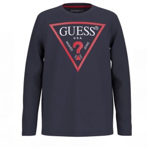 Μπλούζα μακό Guess L84I29K8HM0 μπλε σκούρο