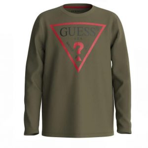 Παιδικές κλασσικές μπλούζες μακό Guess μακρυμάνικες για αγόρια