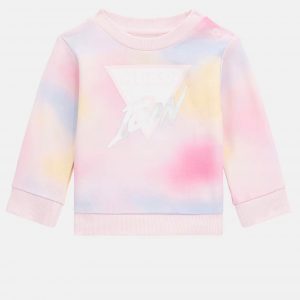 Παιδική μπλούζα φούτερ Guess icon K4YQ05KA6R3 πολύχρωμο ροζ για κορίτσια