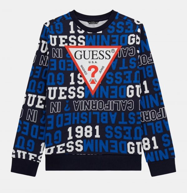 Παιδική μπλούζα φούτερ Guess L4YQ02KA6R3 μπλε για αγόρια