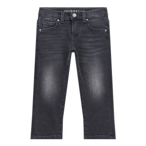 Παντελόνι jean Guess slim fit N4YA07D4KC0 μαύρο