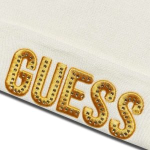 Βρεφικός σκούφος Guess με strass λογότυπο A0BZ01Z2QQ0 κρέμ