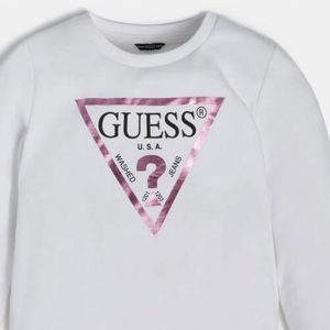 Μπλούζα Guess φούτερ K74Q12KAUG0 λευκό