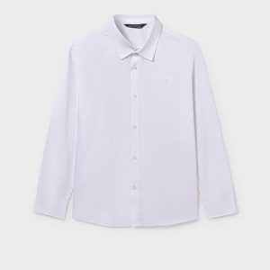 Παιδικό πουκάμισο basic Mayoral 0874-011 Λευκό για αγόρια