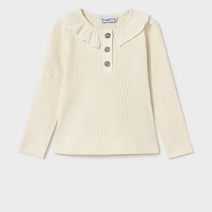 Μπλούζα μακό με βολάν Mayoral 02112-041 εκρού