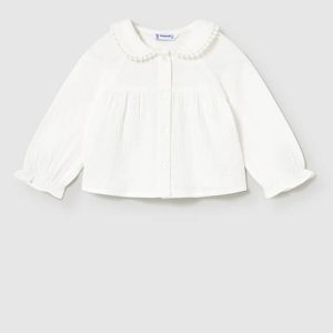 Βρεφική μπλούζα plumeti Mayoral μακό 02114-010 Κρεμ για κορίτσια