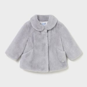 Βρεφικό παλτό γούνα αμπιγέ Mayoral 02434-048 Γκρι για κορίτσια