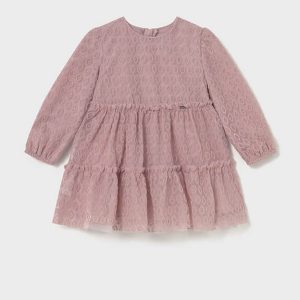 Φόρεμα με τούλι Mayoral 02907-078 ροζ σκούρο