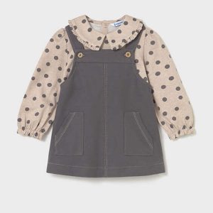 Σετ φούστα σαλοπέτα με μπλούζα Mayoral 02926-060 Γκρι