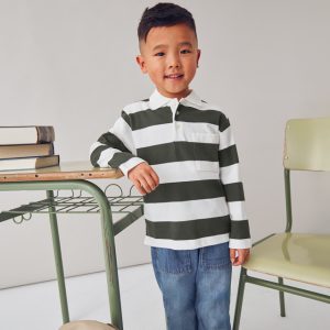 Παιδική μπλούζα πόλο ριγέ μακρυμάνικη Mayoral 04119-014 Λαδί για αγόρια που θέλουν ιδιαίτερο και άνετο καθημερινό ντύσιμο και τον χειμώνα