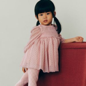 Βρεφικό φόρεμα glitter τούλινο Abel & Lula 05506 Ροζ για κορίτσια που θέλουν επίσημες αμπιγέ εμφανίσεις στην βάπτιση ή σε γενέθλια, γάμο