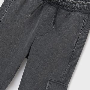 Παιδικό παντελόνι cargo Mayoral slim fit 07561-079 Μαύρο για αγόρια