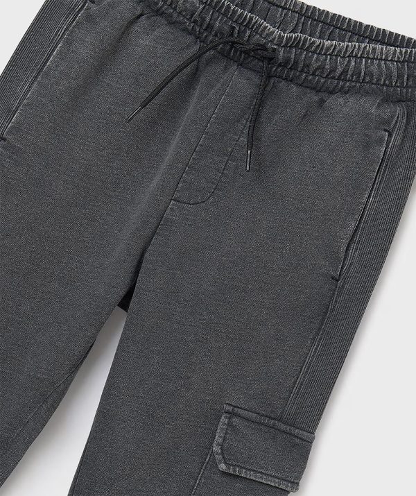 Παιδικό παντελόνι cargo Mayoral slim fit 07561-079 Μαύρο για αγόρια