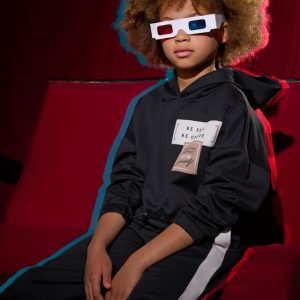 Παιδική φόρμα με παντελόνα Mayoral με ρίγες 07853-036 Μαύρο για κορίτσια που θέλουν εντυπωσιακό καθημερινό ντύσιμο και στο σχολείο