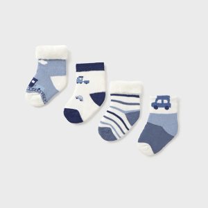 Βρεφικά καλτσάκια Mayoral 4 ζευγάρια 09917-066 Γαλάζιο για αγόρια
