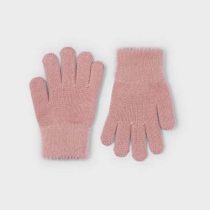 Παιδικά γάντια πλεκτά γούνα Mayoral 10063-076 Ροζ παλ για κορίτσια, ιδανικά για ζεστά και ωραία χειμωνιάτικα ντυσίματα με πολύ κρύο