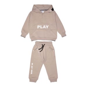 Φόρμα λεπτό φούτερ Sprint με κουκούλα 252-1008 Μπεζ