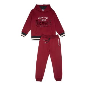 Φόρμα φούτερ Sprint με κουκούλα Κόκκινο σκούρο 252-3002