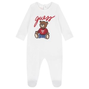 Βρεφικό φορμάκι Guess Λευκό H5YW11KA6W4 unisex για αγόρια και κορίτσια, ιδανικό δώρο για νεογέννητο και για gender party reveal