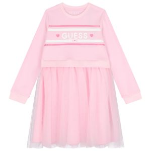 Παιδικά φορέματα Guess με τούλι Ροζ K5YK01KB8R0 για κορίτσια