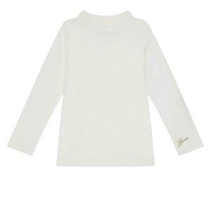 Μπλούζα μακό Guess ημιζιβάγκο Κρεμ K5BI07J1314