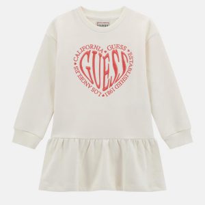 Φόρεμα midi Guess με κέντημα Κρεμ K5YK11KAD74