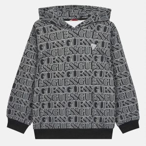 Παιδική μπλούζα φούτερ oversized Guess με κουκούλα, χωρίς χνούδι εσωτερικά J5YQ02KAD74